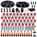 OnBrand 164FT Drip Irrigation System Quick-Connect Garden Irrigation System Kit for Raised Flower Bed Vegetable Garden Pots Automatic Garden Watering System with Tubings and Complete Accessories