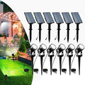 T-SUNUS 6 Pack Solar Landscape Spotlights White 6000K IP65 Waterproof Spot Lights 9.8ft Cable Outdoor Separated Panel for Yard Garden Driveway Porch Walkway Pool Patio