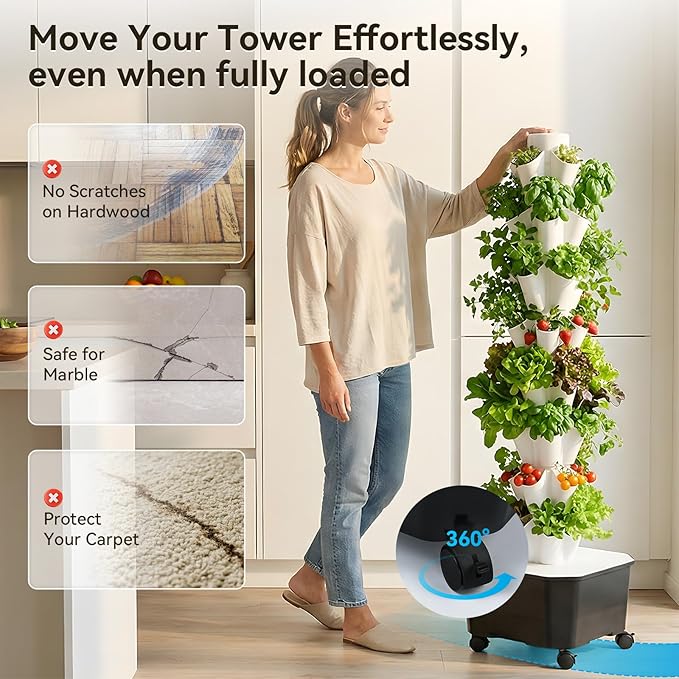BAOSHISHAN Automatic Plant Watering System and 40pod Hydroponic Tower