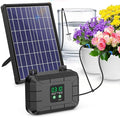 Biling Automatic Drip Irrigation Kit 8W Solar Irrigation System with Battery for Garden with Digital Programmable Timing Modes Solar Watering System Take Care Your Plants