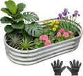 Garden 6x3x1ft Galvanized Raised Garden Bed Kit - Metal Planter Boxes for Vegetables/Herbs/Flowers Heavy-Duty Steel Outdoor Garden Box with Reinforced Edges(6X3X1FT)