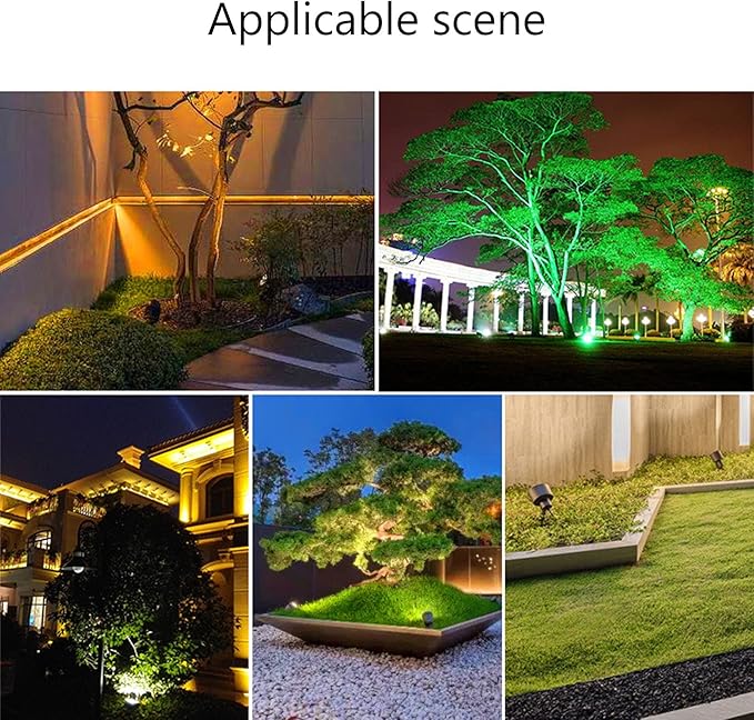 Ceiling LampOutdoor LED Landscape Lights Plugin Adjustable 90 Degree Waterproof Spotlight for Gardens Courtyards Terraces Red Light 18W IP65 Rated