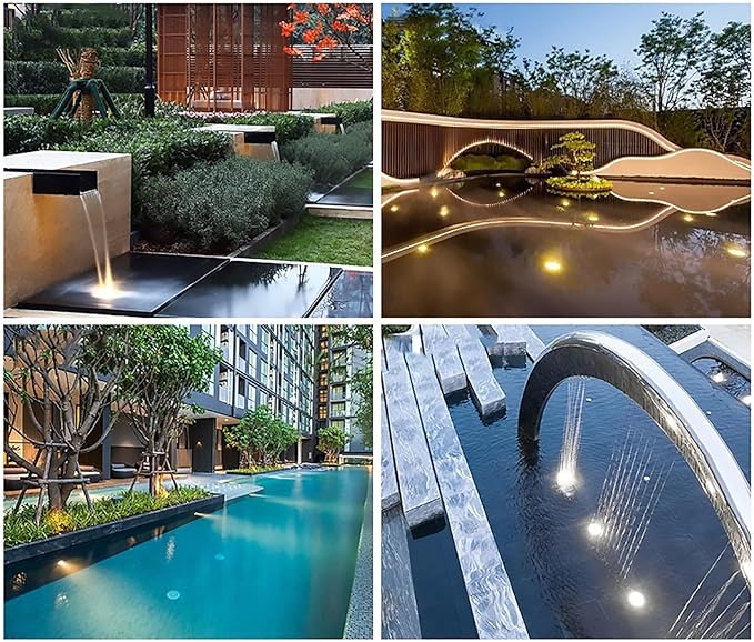 LED Underground Light - Underwater Led Lights AC 24V Low Voltage Submersible LED Fountain Light IP68 Waterproof Embedded Outdoor Landscape Lights Swimming PoRgb-6W