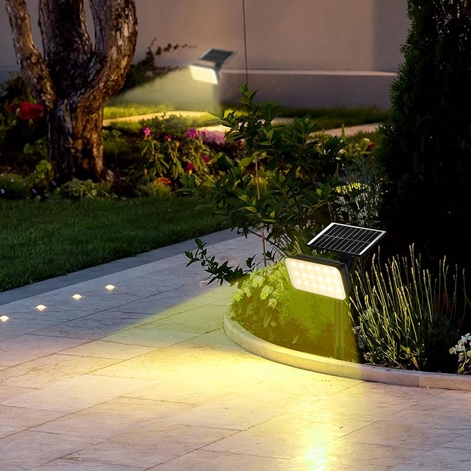 Solar Spot Lights Outdoor 72 LEDs Landscape Lighting with 3 Lighting Modes and Auto On/Off 360° Adjustable IP65 Waterproof Solar Powered Landscape Lights for Yard Garden Pathway 6 Pack