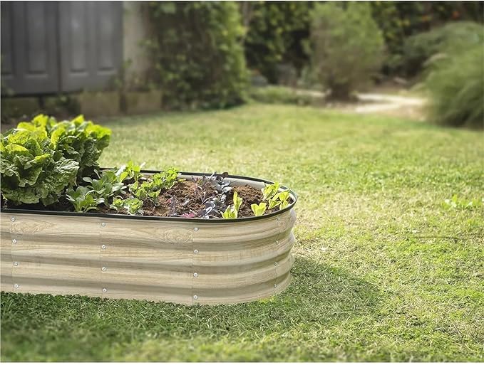 Raised Garden Bed 4×2×1 Ft Galvanized Raised Garden Beds Outdoor Planter Raised Beds for Gardening Vegetables Flowers for VegetableFlower
