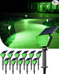 T-SUN Solar Lights Outdoor Waterproof IP65 12 Pack LED Solar Spot Lights Color Changing IP65 Waterproof Smart Auto On/Off for Outside Landscape Garden Yard Lawn Pathway Patio Driveway