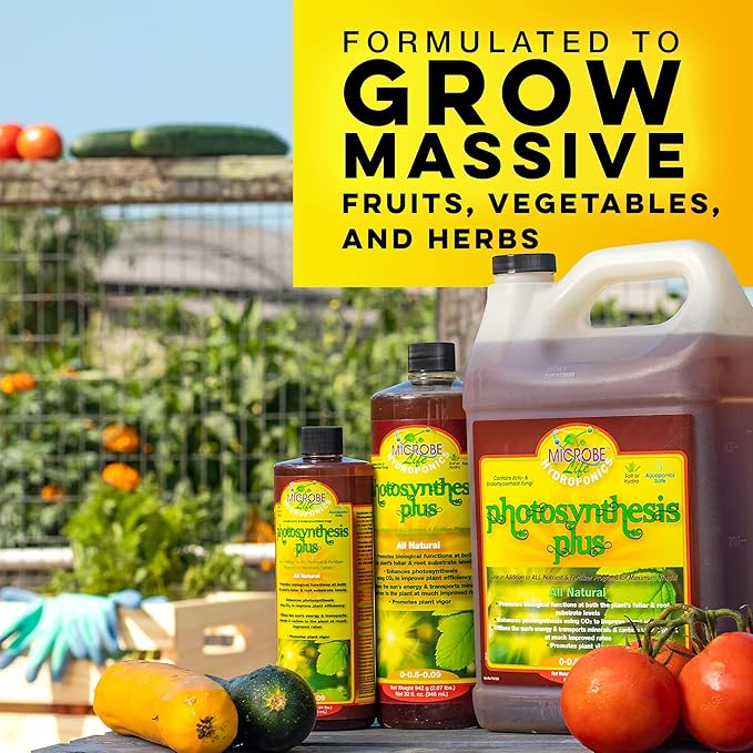 Microbe Life Hydroponics Premium Photosynthesis Plus to Grow Fruits Vegetables and Herbs The Best Professional Big Bud Grow Use with Any Feeding Systems Including Hydroponics or Soil 16 Ounces