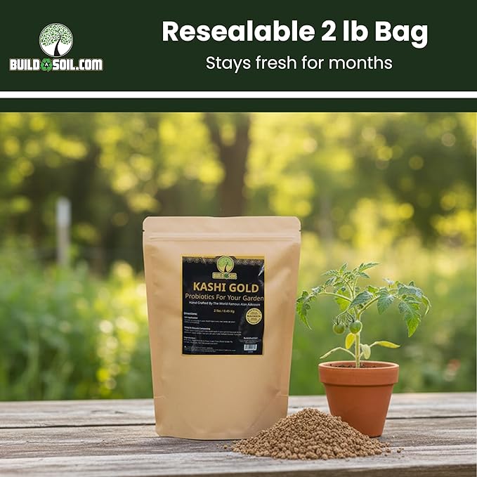 BuildASoil Kashi Gold Bokashi Compost Starter 2 lbs. Organic Compost Activator with EM-1 Effective Microorganisms Fermentation Bacteria for Composting &amp Gardening Premium Bokashi Bran Soil Enhan