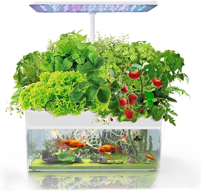 Hydroponics Growing SystemIndoor Herb Garden Kit 12 Pods Hydroponics Growing System LED Grow Lightfor Indoor Herbs Fruits and Vegetables