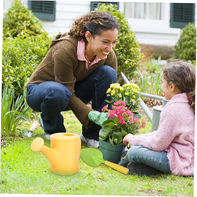 Children's Mini Garden Tool Set Outdoor Planting Supplies Shovel Rake and Watering Pot for Boys and Girls Gardening Activities