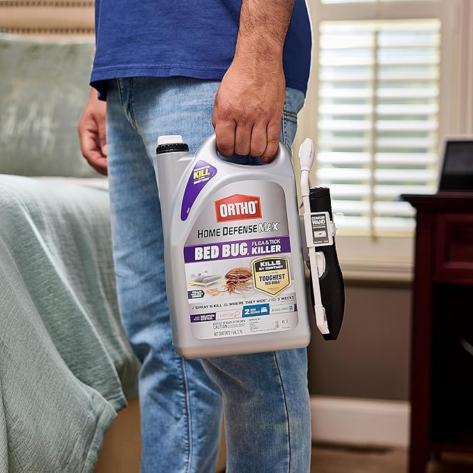 Ortho Home Defense Max Bed Bug Flea &amp Tick Killer with Comfort Wand – Also Kills Bed Bug Eggs Ready-to-Use Indoor Pest Control Spray 1 gal.