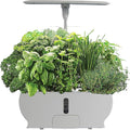 GeRRiT 9 Pods Hydroponics Growing System Indoor Garden with LED Grow Light Pump System Adjustable Height Automatic Timer Plants Germination Kit for Home Office Bianco