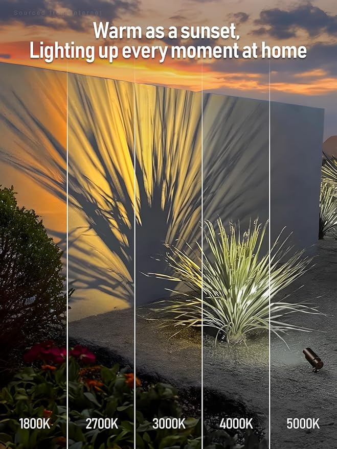 LEONLITE 5CCT Low Voltage LED Landscape Spotlight 7W LED Spot Lights Outdoor for Garden Yard Adjustable Beam Angle 12-24V AC/DC Aluminum IP65 Waterproof CRI90 ETL Oil Rubbed Bronze Pack of 4