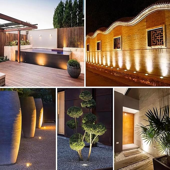 Garden Buried Light IP66 Waterproof Recessed Spotlight AC85-110V for Pathway Patio Bridge Landscape Lighting