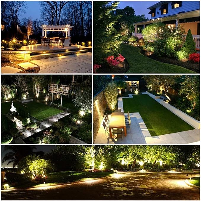 1/2PCS Ground Spotlight Lights - LED Tree Floodlight 5W IP65 Waterproof Adjustable Garden Landscape Spotlight Terrace Lawn LED Light Outdoor Villa Park Tree Lighting With Base(Blue2PCS-5w(AC220v))