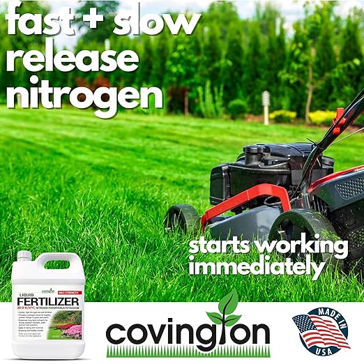 Covington 30-0-0 NPK Liquid Fertilizer (32oz) – High Nitrogen Low Salt Lawn Fertilizer Concentrate – All Purpose Liquid Formula for Lawns Plants Vegetable Gardens for Any Turf &amp foliar Applicat