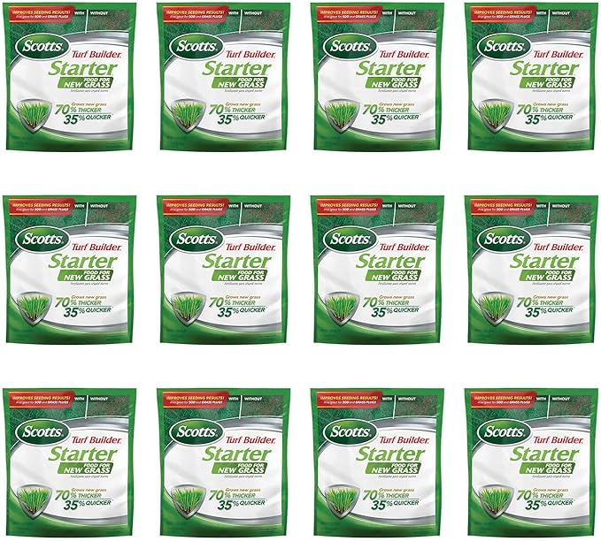 Scotts Turf Builder Starter Food for New Grass Lawn Fertilizer 3 lbs. (12-Pack)