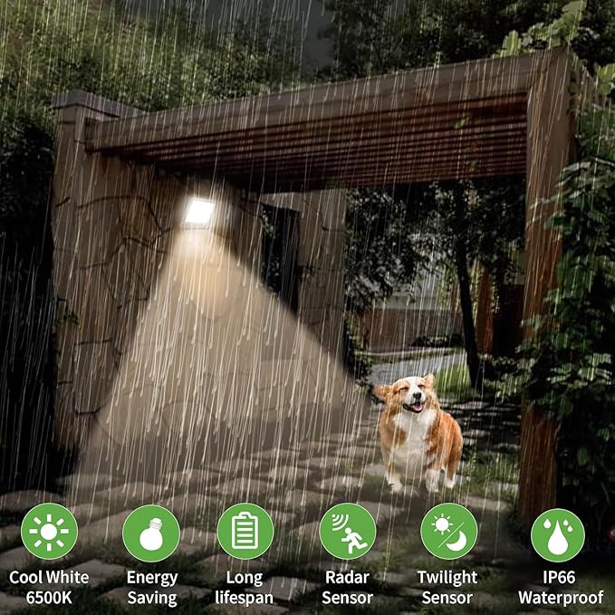 30W Security Lights With Motion SensorSuper Bright 3000lm LED Floodlight OutdoorIP66 Waterproof Wall Light Work Lighting3000K Warm White Spotlight Outside For GarageGardenBackyard(Warm White30W)