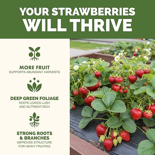 Strawberry Fertilizer for Fruit and Berry Gardens Liquid Plant Food 32 oz (1 Quart)