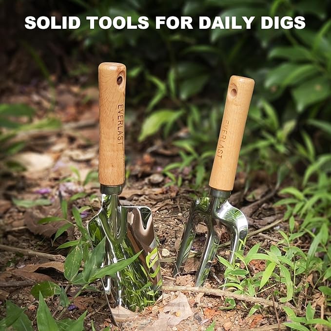 Gardening Tools Set 11-Piece Heavy Duty Garden Tools Including Garden GlovesAnti Rust Gardening Essentials Kit for StartersGardening Gift for Women