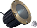 LED Spot Lights Outdoor Landscape Lighting Well Lights 173 - Solid Brass In Ground Light with 7W LED Bulb Security Landscape for Bright Long Lasting Home Garden Patio Pool Area Deck Lighting