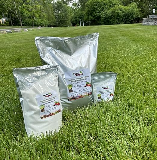 Fine Granules Potassium Polyacrylate Hydrogels: Improve Soil Hydration and Plant Growth with Water-Storing Crystals (2 Pounds)