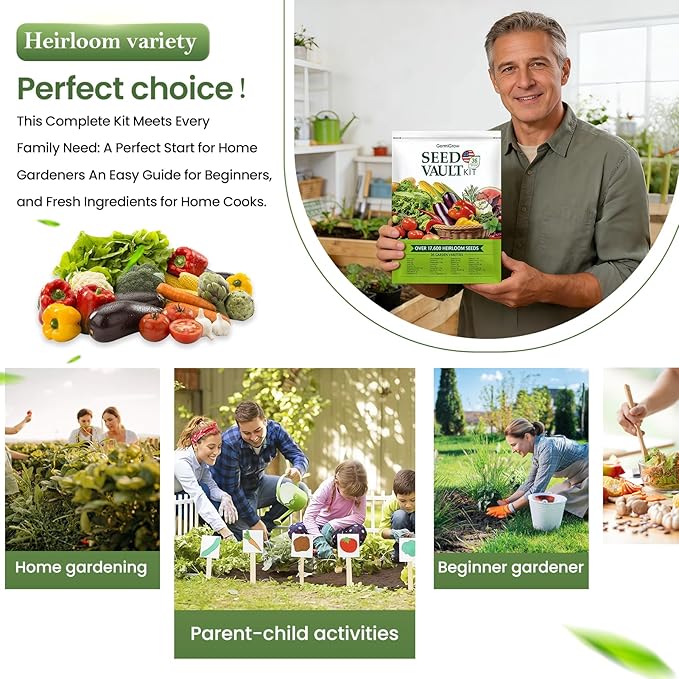 GermiGrow 36 Vegetable Variety Pack - 17600+ Non-GMO Heirloom Seeds for Planting Vegetables and Herbs 36 Individually Packed Seed Packets for Indoor Outdoor Greenhouse &amp Hydroponic Gardening