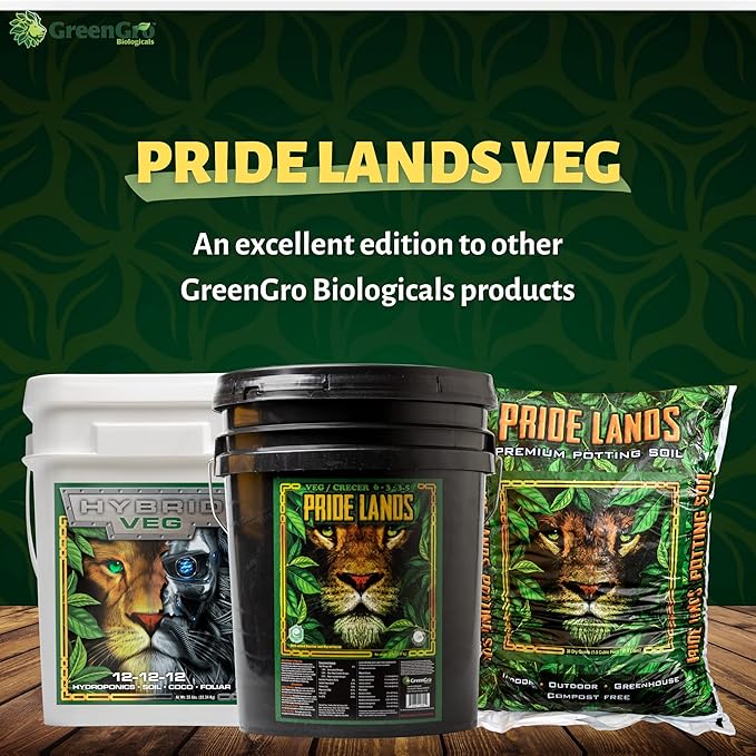 Pride Lands Veg Premium Organic Dry Top Dress Fertilizer for The Vegetative Cycle Bigger Buds and Healthier Plants with Our Complete Veg Food Easy to Use and All Natural Safe for Plants You Consume