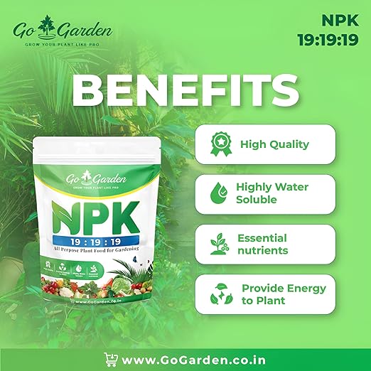 Go Garden NPK 19-19-19 Fertilizer – 400g Water-Soluble All-Purpose Plant Food | Balanced Nitrogen Phosphorus Potassium for Flowers Fruits Vegetables &amp Indoor Plants | Fast Growth &amp Bloom Boo