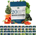 20 Vegetable Seeds Variety Pack - Complete Grow Kit Heirloom Vegetables Indoor Outdoors Vegetable Seeds Tomatos Broccoli Carrots Lettuce &amp More - DIY Starter Kit (Seeds Only)