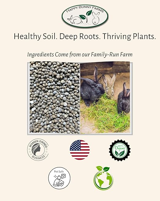 Rabbit Manure Fertilizer. 2-1-1 N-P-K. 2lb Bag of Dry Pellets
