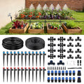 236FT Drip Irrigation System Kit New Quick-Connect Automatic Garden Watering Misting System for Greenhouse Yard Lawn Plant with 5/16 inch Hose 1/4 inch Distribution Tubing and Accessories