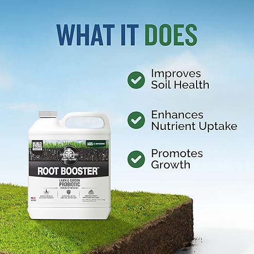 Turf Titan Root Booster – Grass Probiotic &amp Garden Booster – Natural Liquid Probiotic for Lawn Care – Green Lawn Enhancer for Yard Maintenance – Covers up to 8000 Sq Ft