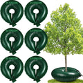 Foaincore 6 Pcs 25 Gallon Heavy Duty Tree Watering Ring PVC Drip Irrigation Deep Tree Root Watering Bag Round Trees Slow Release Water Pouch Planting Drip Irrigation Rings for Gardening(Green)