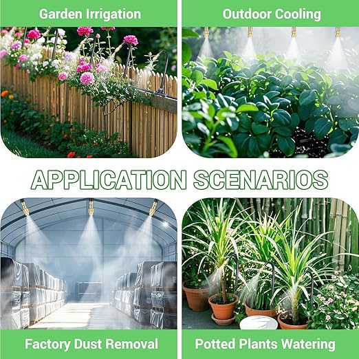 65.62FT Drip Irrigation System 360° Adjustable Sprinkler Irrigation Kit Plant Mister System for Garden Watering