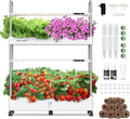 Ahopegarden Indoor Garden Hydroponics Growing System Kit: 60 Pods Indoor Herb Garden with LED Grow Light - Plant Germination Kit 32L Large Capacity Hydroponic Tower for Vegetables Fruits Flowers