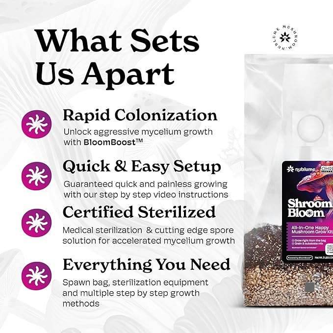 3LB All in One Magic Mushroom Grow Kit: Up to 48oz Yield! 0.2 Micron Filter + Injection Port - Mycologist Designed - Just Add Spores &amp Grow Like Magic