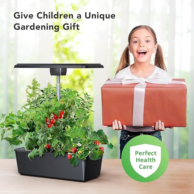GarveeLife Hydroponics Growing System - 12 Pods 30 in Height 30W 120 LED Grow Light Silent Pump Automatic Timer 3.5 in HD Screen Smart Controls