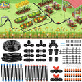 230FT Drip Irrigation System Kit Quick-Connect Automatic Garden Watering Misting System for Greenhouse Flower Beds Yard Lawn Patio Plant with 1/2 Inch Hose 1/4 Inch Distribution Tubing and Accessories