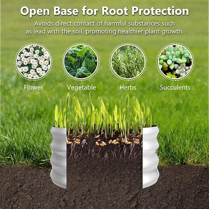 3 Pcs 2x2x1ft Round Galvanized Raised Garden Bed Planter Boxes Outdoor with Easy Assembly Metal Raised Beds for Vegetables Fruits Flowers (Galvanized Black Green)