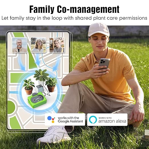RAINPOINT Direct WiFi Automatic Plant Waterer SystemAPP Control WiFi-Enable Smart Indoor Drip Irrigation KitRechargeable Battery Backup Local Storage Push&ampEmail Notification Water 10-15 Plants