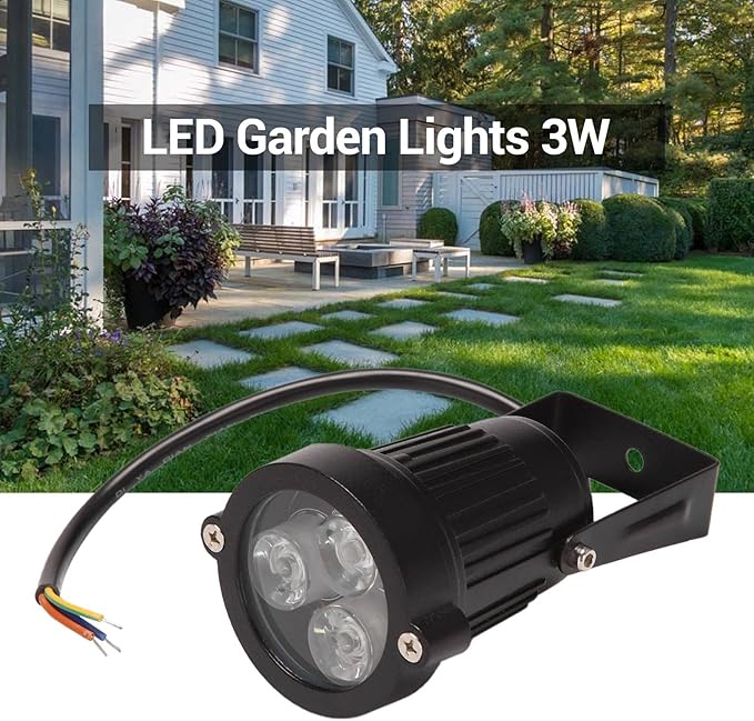 4Pcs LED Garden Lights 3W 220V Outdoor Spotlight with Spike IP65 Garden Landscape Decorative Lamp Green