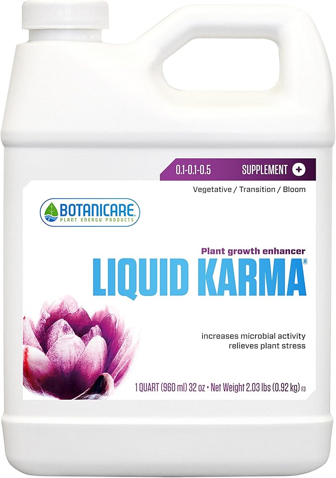 Botanicare Liquid Karma Plant Growth Enhancer Supplement 0.1-0.1-0.5 Formula 1-Quart (12-Pack)