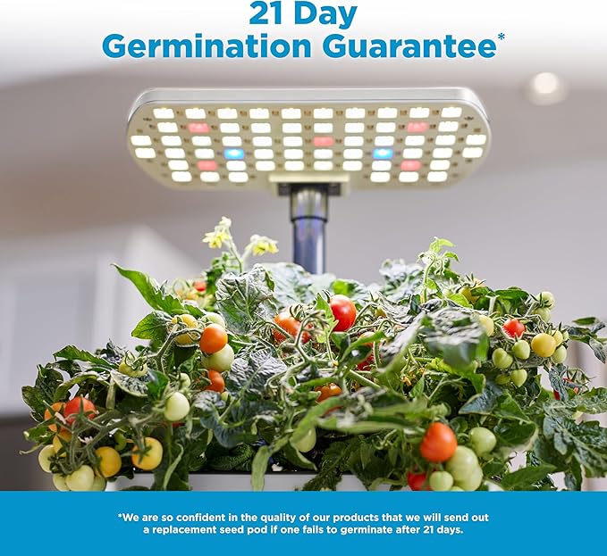 AeroGarden Harvest Lite in Cream Soil-Free Indoor Hydroponic Garden with LED Grow Light for Year-Round Gardening of up to 6 Herbs and Vegetables