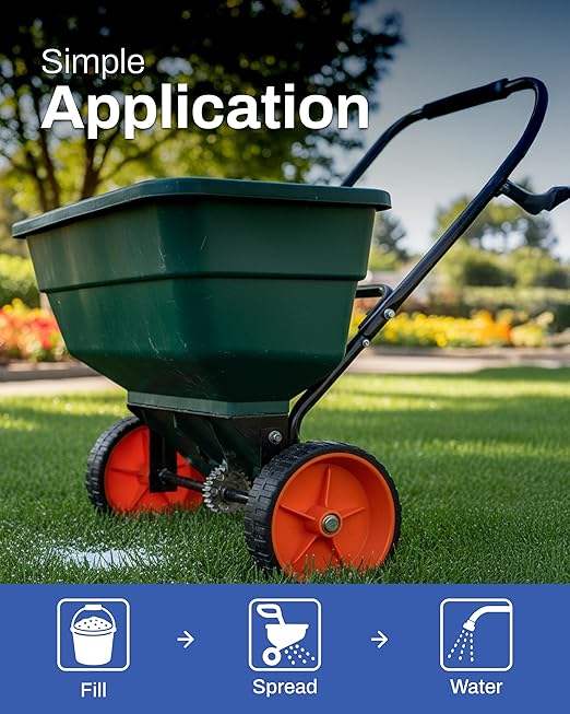 EarthWorks EW4H Replenish Lawn Fertilizer (8-2-2) Organic Compost Grass Food Deep Root Turf Booster Year-Round Green Soil-Building Formula for All Seasons 25 lbs