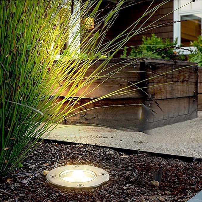 6PCS Underground Light LED - LED Beam Spotlight AC85-265V COB Garden Landscape Lights IP66 Waterproof Recessed Buried Lights for Outdoor Park Driveway Underground Lighting(Red25W)