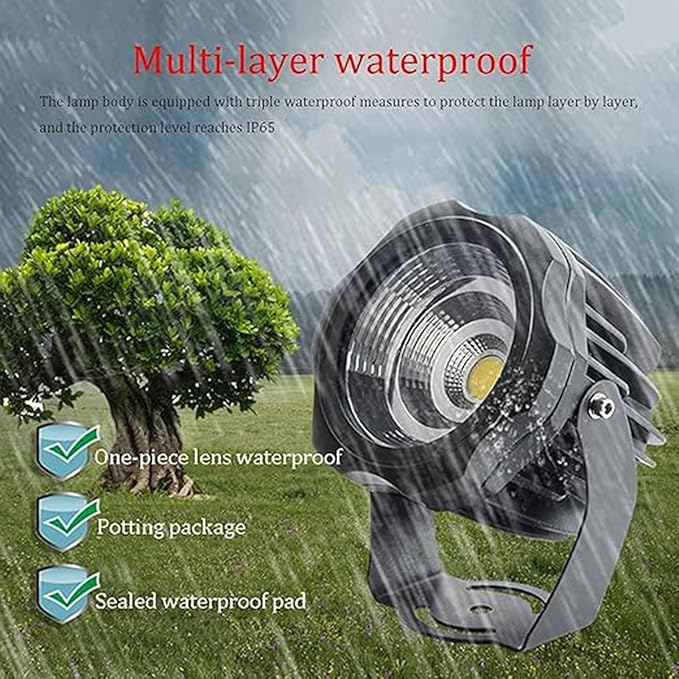 Led Spotlights - AC220V Outdoor LED Garden Light IP65 Waterproof Exterior Wall Lighting Engineering Lights Landscape Lighting for House Lawn Courtyard Park Tree Light(RGB30W(ac220v))