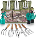 Gardening Tool Set of 8 PCS Saraily Heavy Duty Gardening Tool Set with Durable Garden Tools Organizer Handbag Non-Slip Rubber Gloves Ideal Garden Gifts for Women Mom