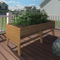 MUPATER Outdoor 6x3x2FT Cedar Raised Garden Bed for Vegetables with 6 Legs 837lbs Large Elevated Garden Planter Box with Liner Design for Herbs and Flower Natural
