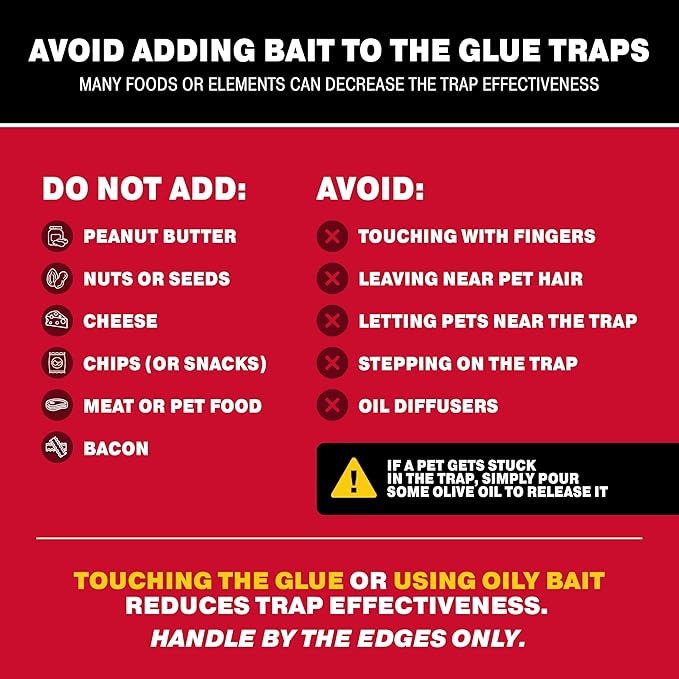 Catchmaster Max-Catch Mouse &amp Insect Glue Trap 72PK Mouse Traps Indoor for Home Sticky Pest Control Adhesive Tray for Catching Bugs Bulk Unscented Glue Boards